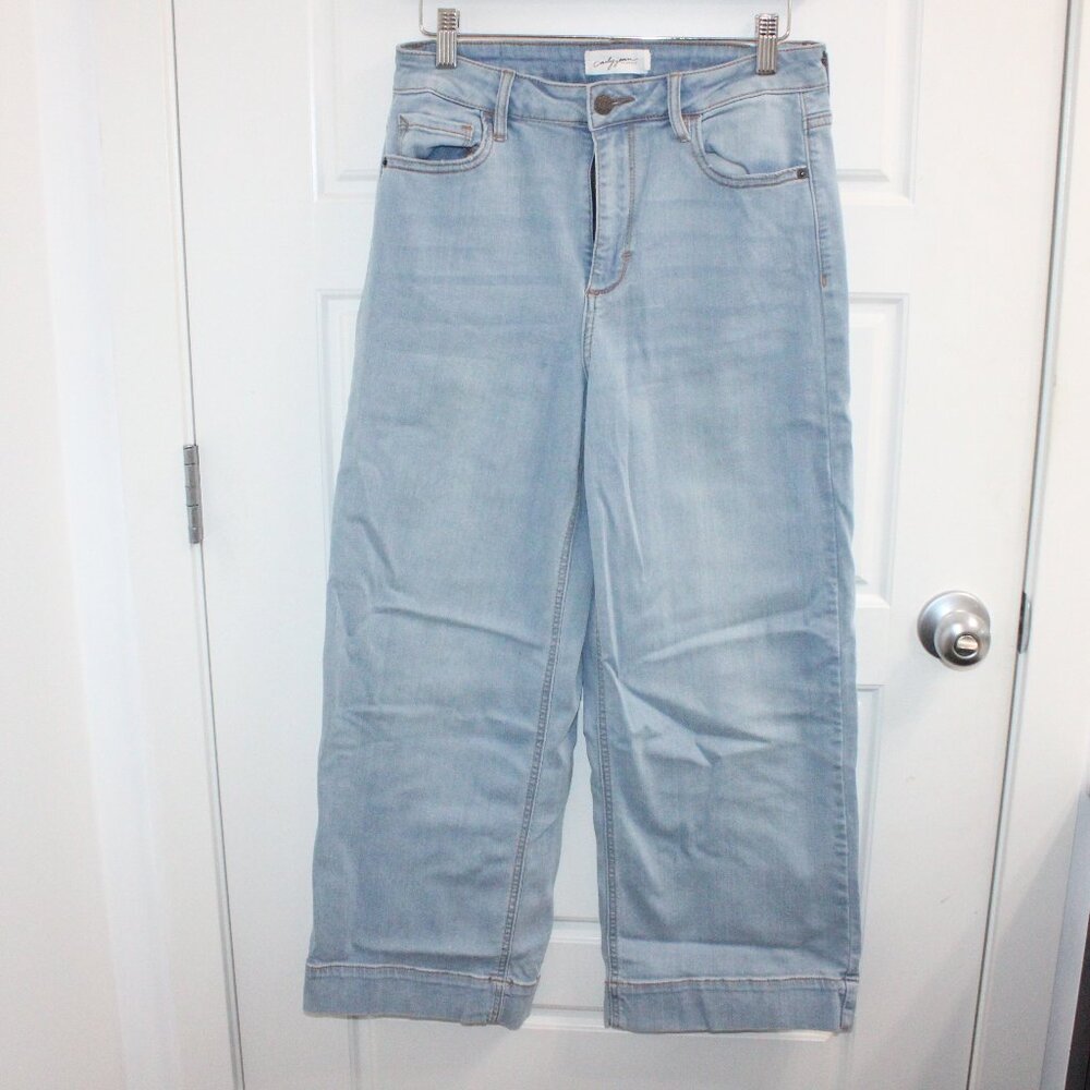Carly Jean Los Angeles Light Blue Wide Leg Jeans